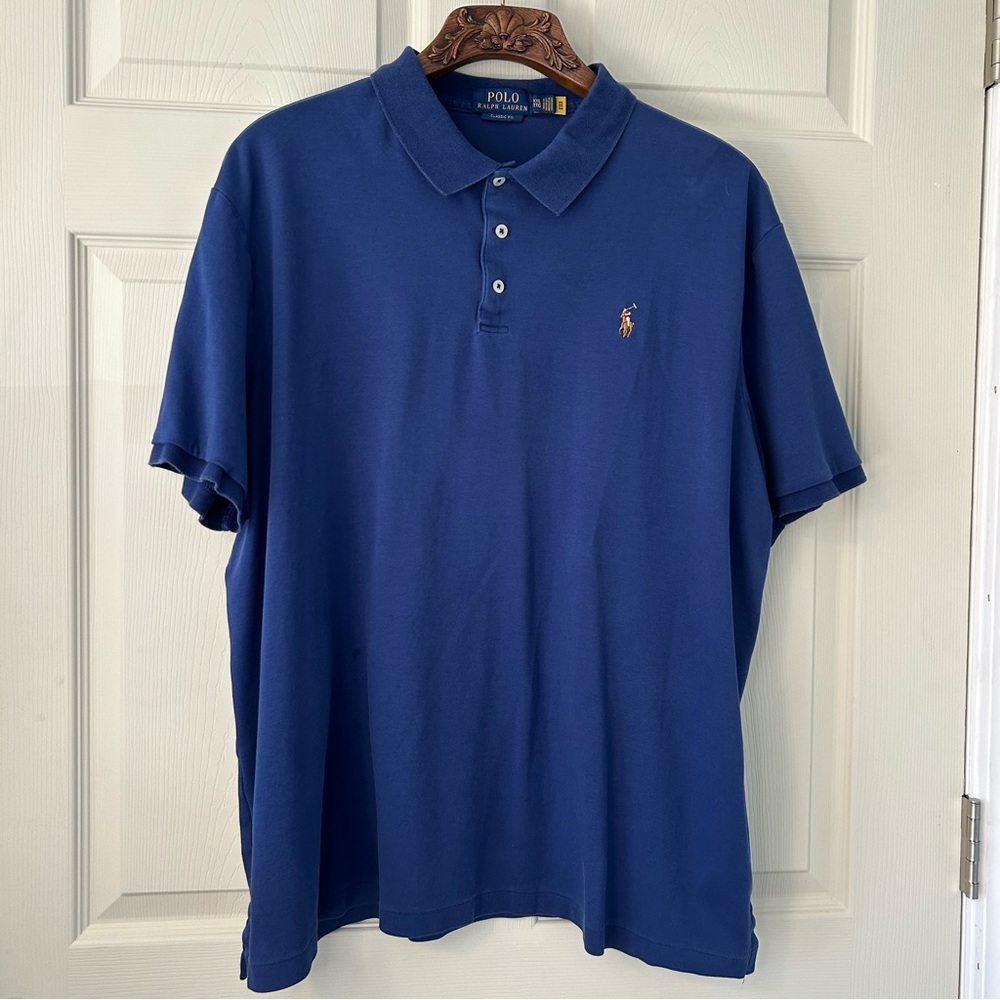 Polo by Ralph Lauren Men's Blue Polo Shirt Size XXL - Picture 3 of 8